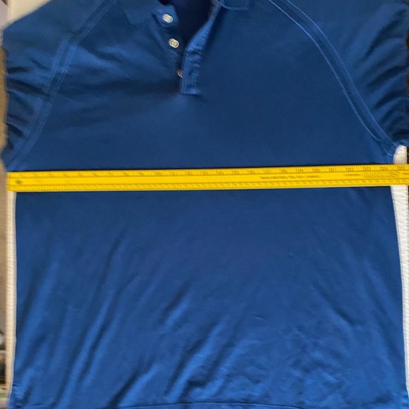 Tommy Bahama 18 Golf Blue Polo Shirt Mens Size X- Large Solid Blue - Picture 6 of 8